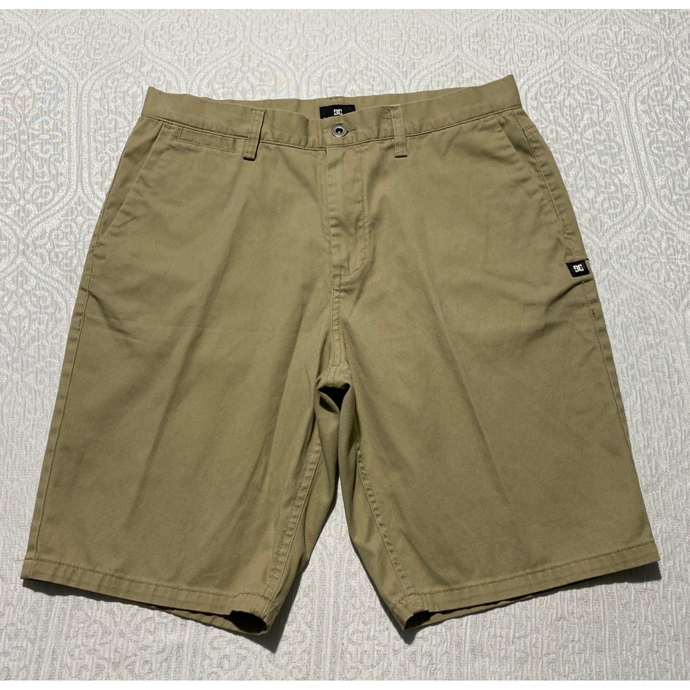 DC Shoes Mens Straight Chino Shorts Khaki Tan Size 31‎ Skateboarding Streetwear